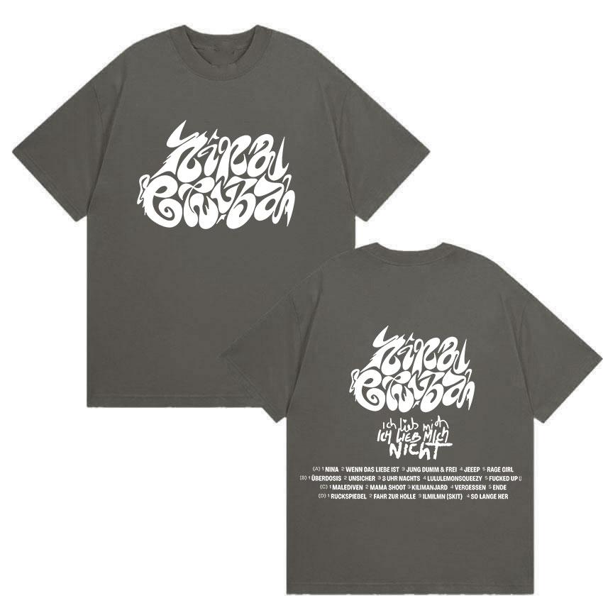 Nina Chuba Tour New Album 2025 Cover T Shirt Men Women Hip Hop Gothic Short Sleeve T Shirts Retro Oversized Cotton Style T-Shirt