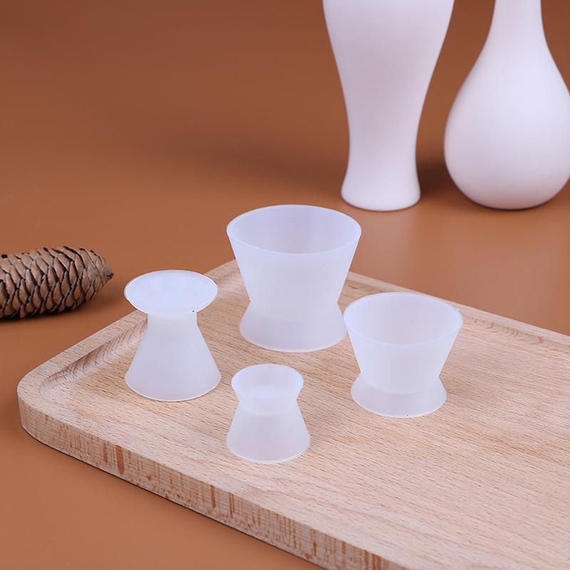 4Pcs/Set Dental Flexible Silicone Mixing Cup Dental Silicone Rubber Mixing Bowl