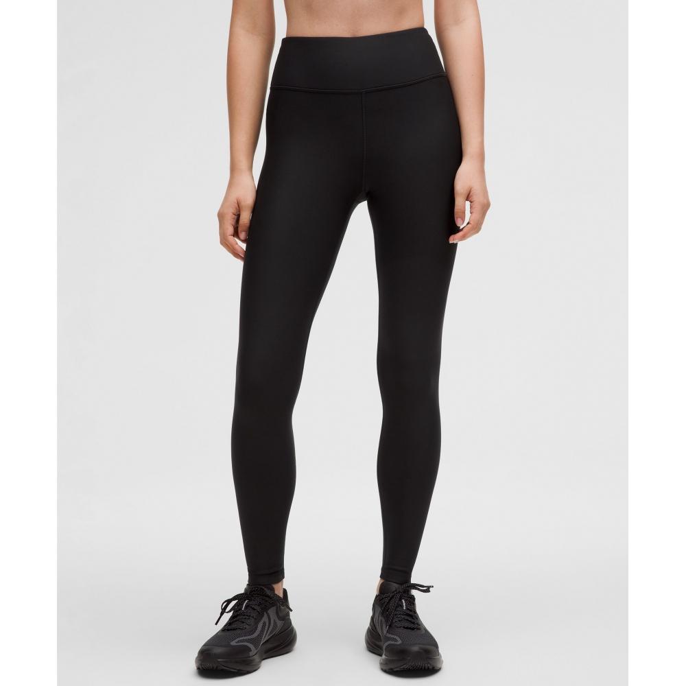 

Lululemon Fleece High Rise Running Tight 28 Black 0