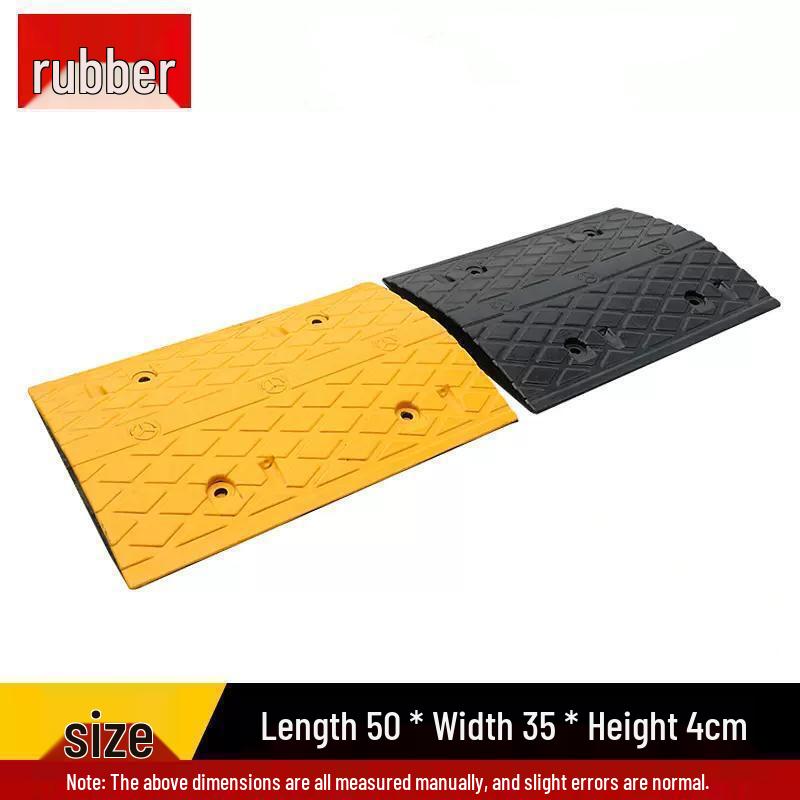 Thickened Rubber Speed Bump for Community and Garage Entrances