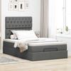 VidaXL Ottoman Bed Frame with Mattress Dark Grey 120x200cm Fabric 3313231