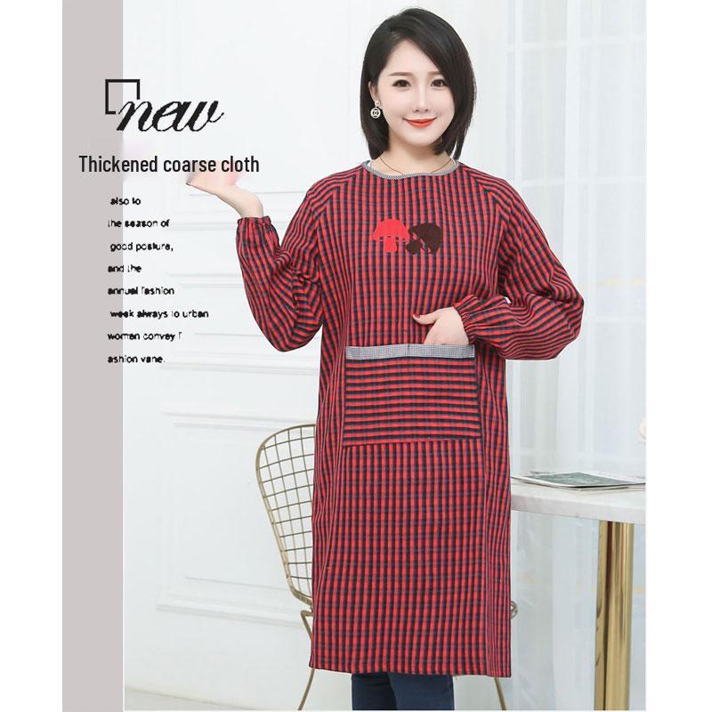 

Покращений кухонний фартух з довгими рукавами: Маслостійка, міцна тканина для чоловіків та жінок, носиться задом наперед