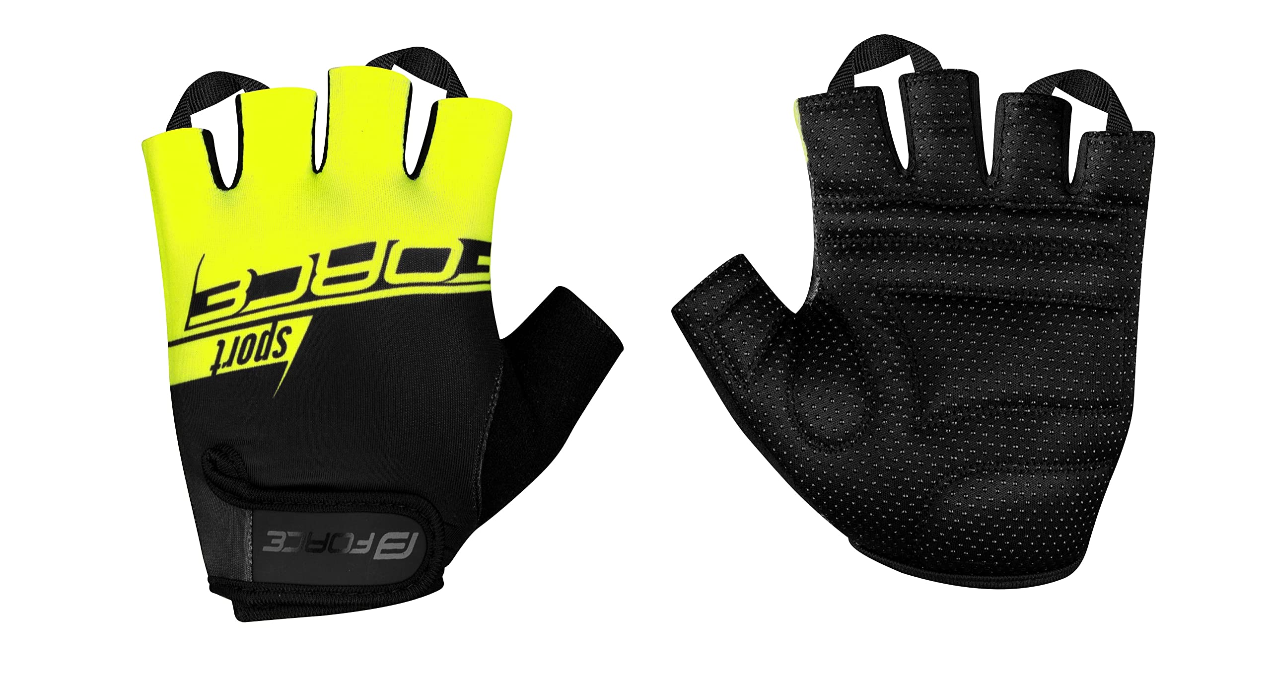 

FORCE Short Finger Cycling Size 80794 Gloves, Sport, Two-Tone, Fingerless, Yellow, M,