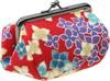 Watona Chirimen Cosmetic Wide Pouch, 10-12cm (Mini 3.5 Sun) (38, Hydrangea, Red)