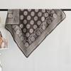 Cool color geometric coffee color 68 small square scarf decorative with shirt tied waist silk scarf women's spring summer air conditioner neck scarf