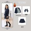 British Style Winter Uniform for Primary and Kindergarten – Children's Velvet Suit Set with Jacket