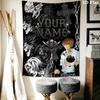 Name Custom Death Note Anime Wall Tapestry Aesthetic Wall Hanging Printed Fabric Blanket Decorative Tapestries for Bedroom Living Room Home Decor