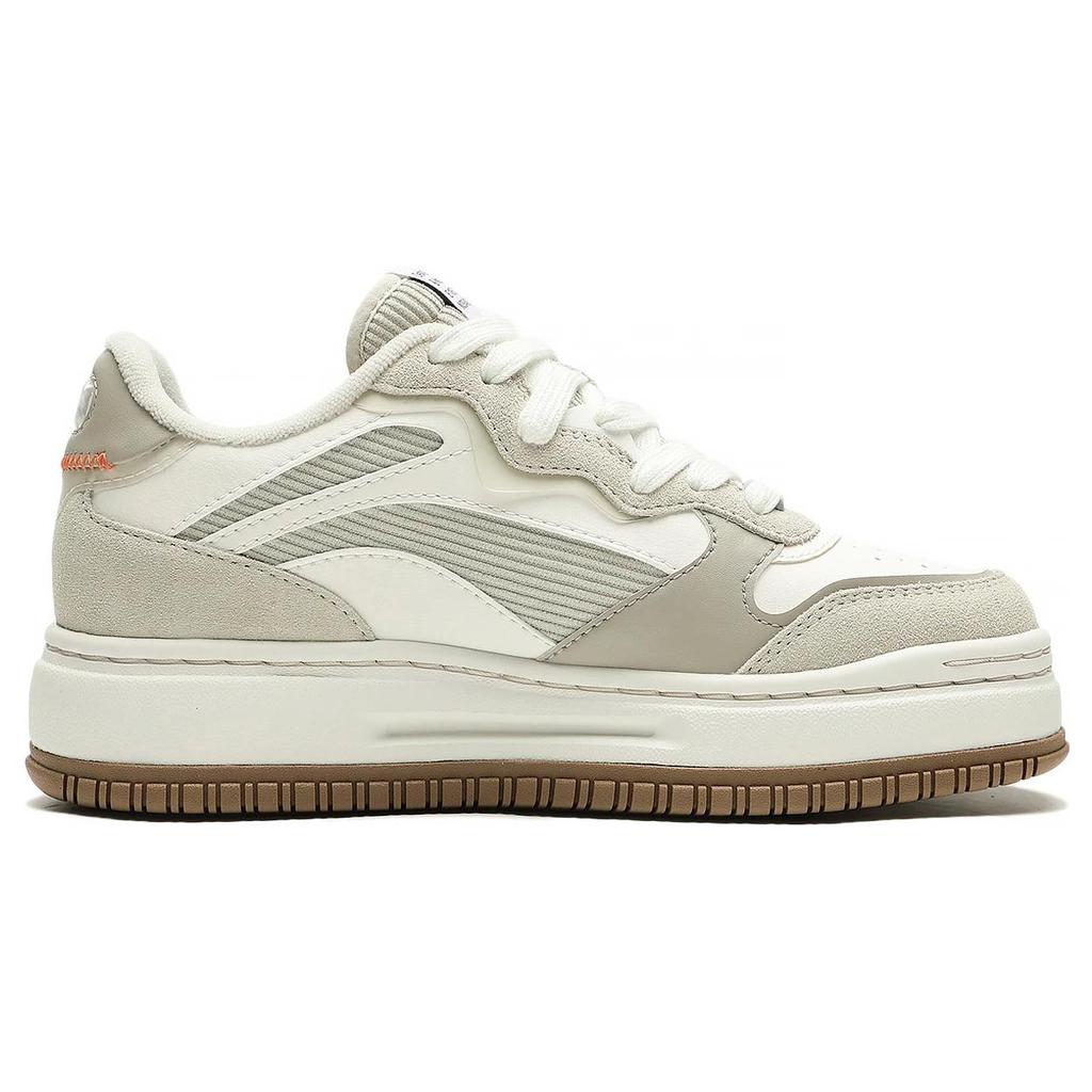 New LiNing Future C1 Anti Slip Wear Resistant Low Top Skateboard Shoes Women's Gray White AGCT028-4