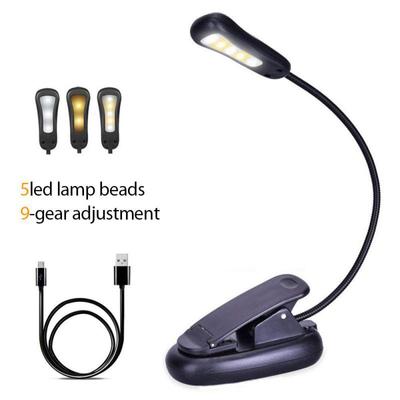 Adjustable LED Book Lamp Portable Mini Eye Protection Reading Light Clip- Table Lamp Battery Powered Study Reading Table Lamp