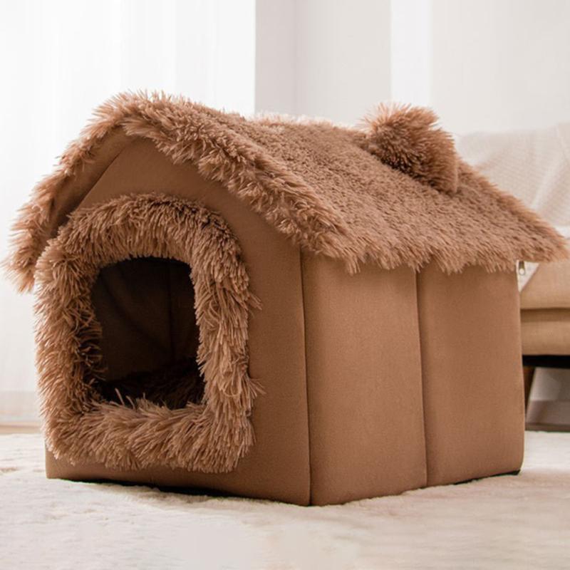 Pet Sleep House Removable Washable Warm Cave Hideout House Indoor Tent Huts For Pet Kittens Puppy