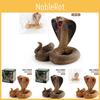 High-quality Static Cobra Model Snake In Orange And Brown For Unique Table Decoration