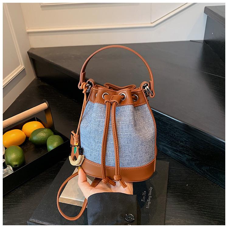 IELGY Ladies Bucket Bag Fashionable All-Match Cross-Body Can Be Carried In Hand