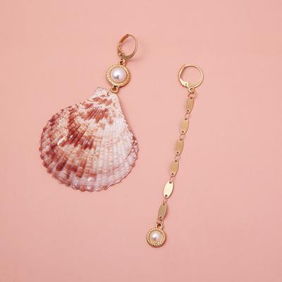 Natural Conch Shell Dangle Drop Earrings For Women Bohemian Wedding Gifts Trendy Summer Pendant Earrings Jewelry