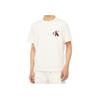 Calvin Klein Logo Print Crew Neck T-Shirt Men Tops Off-White J323193-YBH