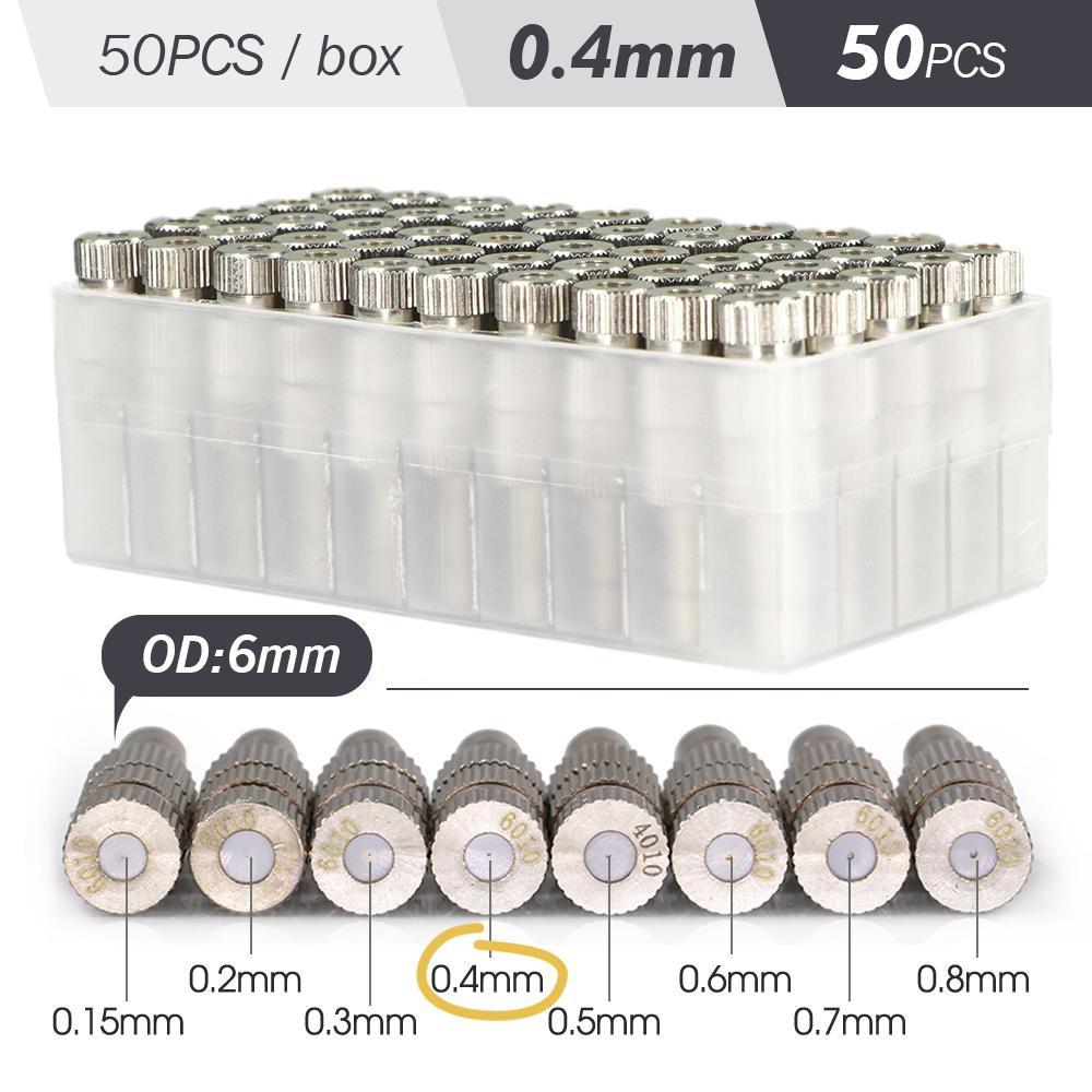 1box/50pcs 0.15-0.8mm Low-pressure Misting Nozzles Built-in Filter Fine Atomization Sprayer Quick Push Garden Irrigation Cooling