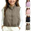 Kids Warm Sleeveless Vest with Stand Collar for Boys Girls Outdoor Sports