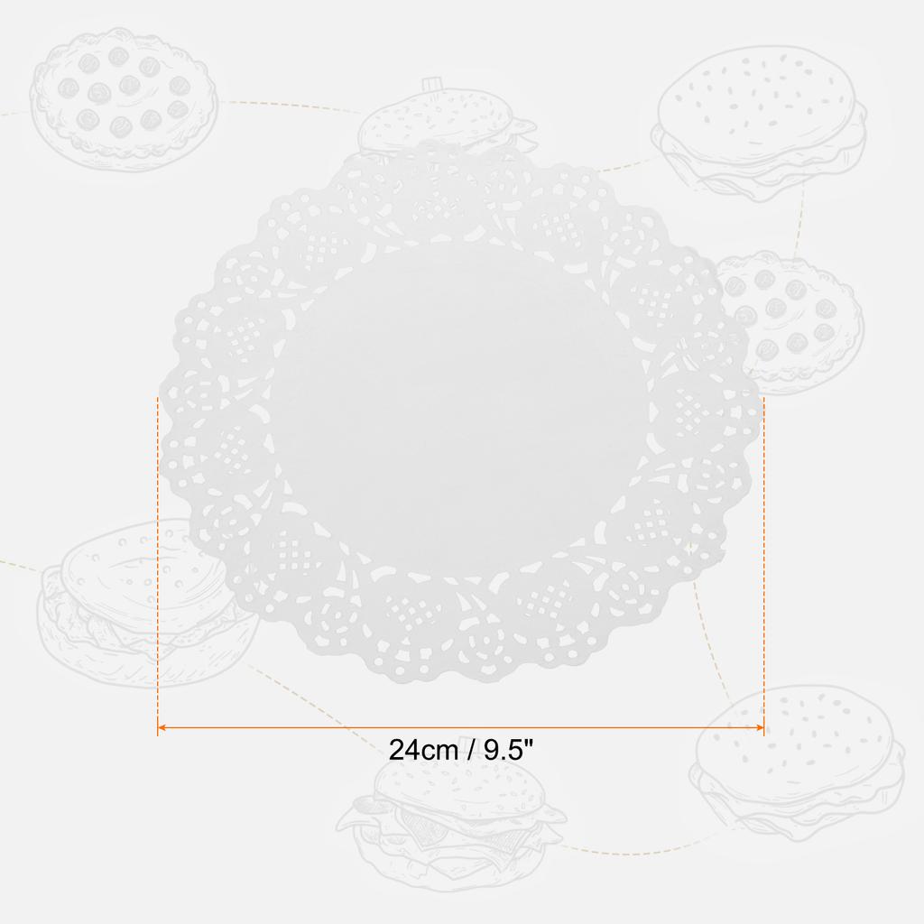 150/300pcs Lace Paper Doilies White Round/Oval/Rectangle Disposable Decorative Paper Placemats Hollow Flower Absorbing Papers