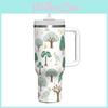 Insulated 40oz Travel Mug With Handle For Outdoor Camping And Car Use