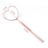 Heart-Shaped Anti-Fog Eyelash Extension Mirror - Stainless Steel, Anti-Curl Design