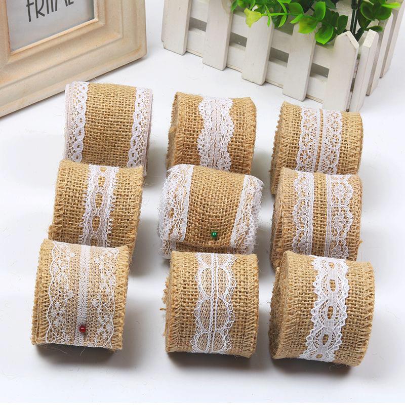 Leinen Spitze Bandbreite Hanfseil Streifen Dekoration Kindergarten Ring Spitze Leinen Rolle Handgefertigt DIY Material Zubehör
