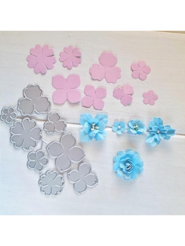 Troqueles de Corte con Estampado de Flores Troquelados de Flores Plantilla para Hacer Tarjetas de Cumpleaños Scrapbooking DIY Álbum Manualidades con Papel