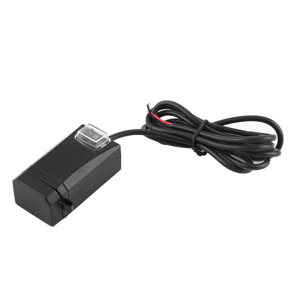 12 24V Universal Motorcycle Mobile Phone Charger with Switch Dual USB QC3.0 Fast Charge
