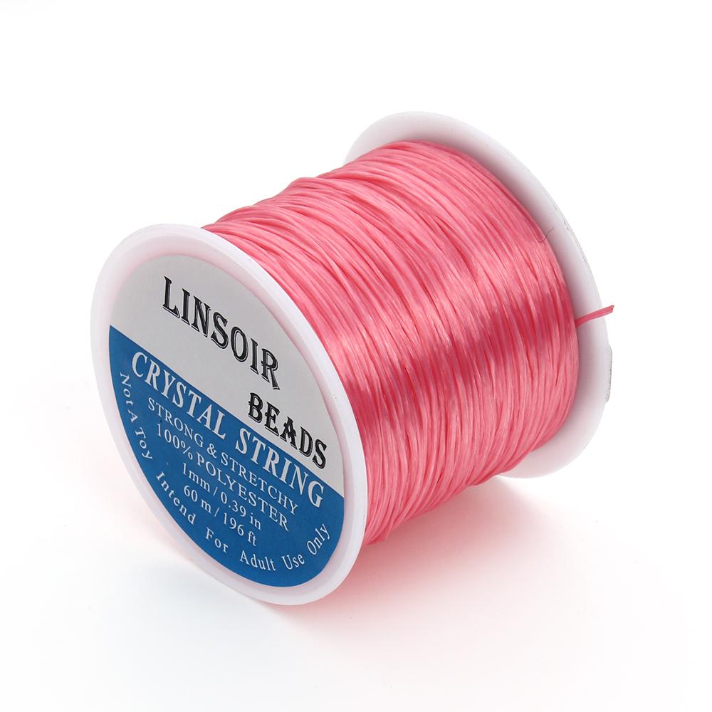 10-40M/Roll Strong Elastic Crystal Beading Cord 1mm for Bracelets Stretch Thread String Necklace DIY Jewelry Making Cords Line