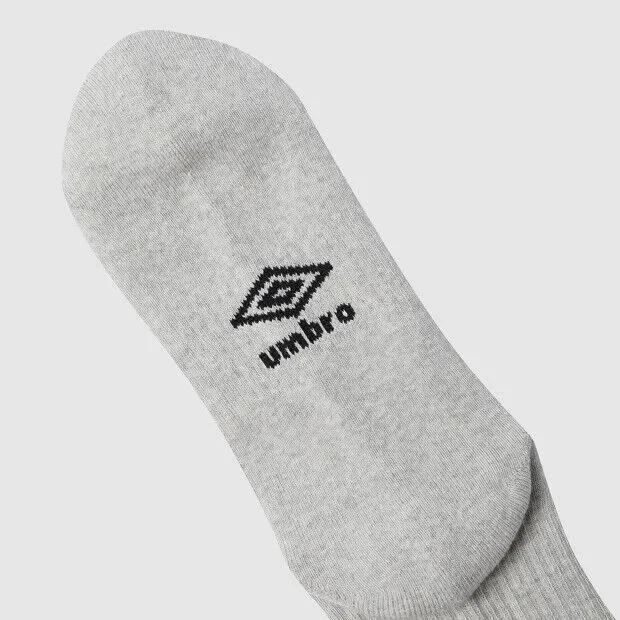 Vertical Wording Cushioning Crew Socks Grey UR323CSC91