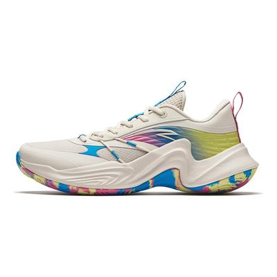 Heat Wave Cement Nemesis Non-Slip Wear-Resistant Low-Top Basketball Shoes Men Sneakers Beige Blue Yellow 912421604S-2