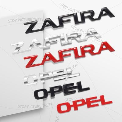 1Pcs 3D Metal For Zafira Logo Emblem Insignia Mokka Rocks OPC GTC Badge Car Rear Tail Bumper Trunk Sticker Auto Accessory