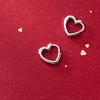 Piercing Heart Stud Earrings For Women Femme Wedding Party Femme Pendientes Brincos Fashion Jewelry