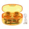 Wireless Earbud Transparent Bluetooth Noise Canceling Exercise Headphone for Tik Tok Page Flip Yellow