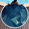 Marble Geometric Pattern Round Beach Towel, Soft Yoga Meditation Mat Picnic Rug Microfiber Lightweight Beach Towels for Boy Girl