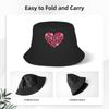Pickleball Heart Valentine's Day Pickleball Lover Bucket Hat Hawaii Fisherman Caps Portable Hunting Sun Hats For Men Vintage Cap