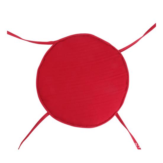 Round Chair Seat Pad Solid Color Seat Cushion 15 Inches Circular Chair Cushion with Straps for Indoor Outdoor Garden Patio Office Use