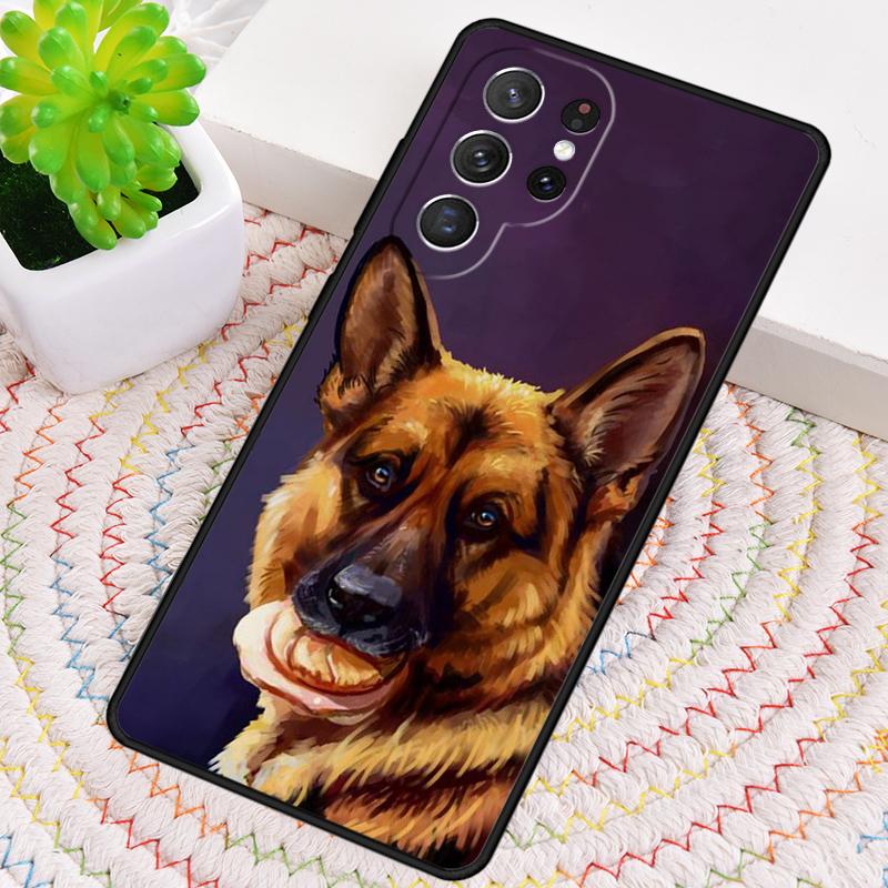 German Shepherd Dog pattern Silicone Phone Case For Samsung Galaxy note 10 pro S26 S25 S24 S23 S22 S21 Plus S25Ultra Capa Cover