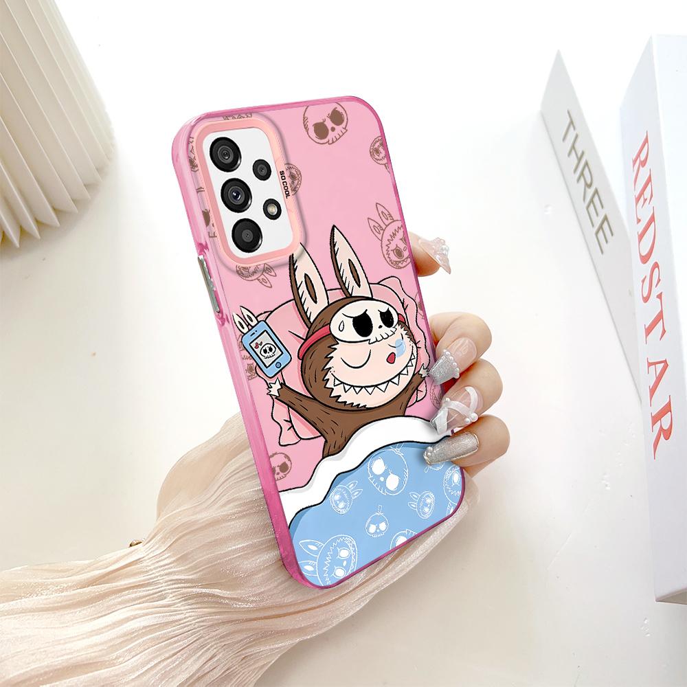 Painted Pattern Colorful Sliver Double Sided Hard Shell Shockproof Anti-fall Phone Casing for Samsung