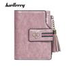 New pu women's wallet Korean oil wax leather fringed fashion short multi-card zipper change bag