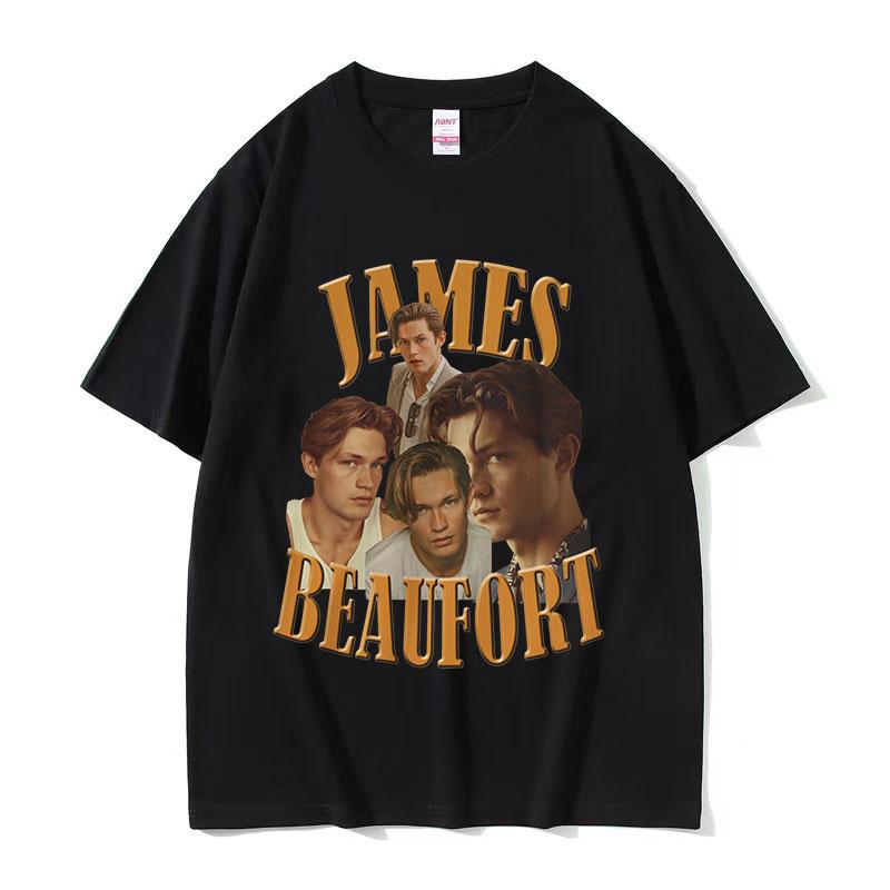 2026 Summer HipHop James Beaufort Print Cotton TShirt Casual Breathable Plus Size Tops for Adults Kids Y2k