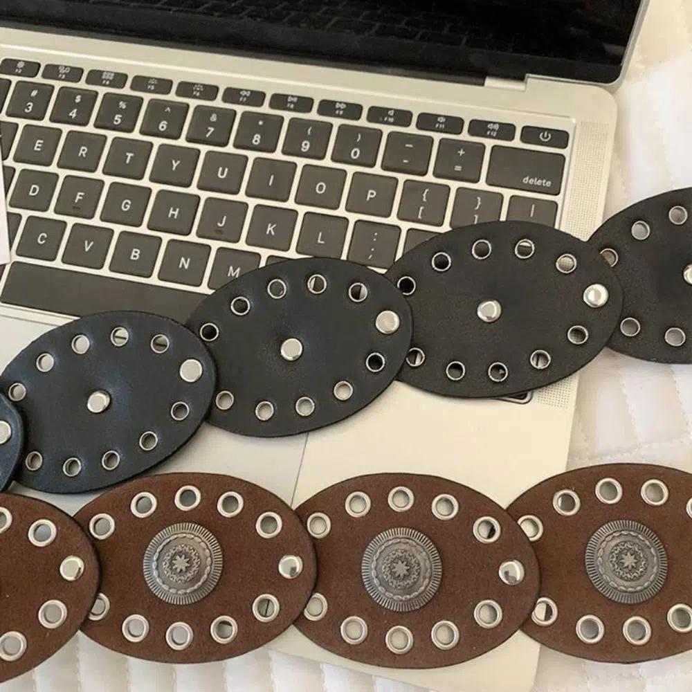 Vintage Women's Belt Pu Leather Dress Jeans Belt Retro Oval Waist Belt  Waist Accessories