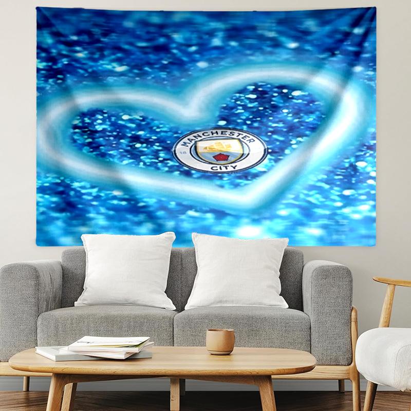 Football team City FC Print Tapestry, Lightweight Wall Hanging, for Bedroom, Dorm, Living Room, Home Art Decor - Birthday Christmas Gift for Friends