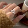 925 Sterling Silver Thai Flower Adjustable Rings For Women Couple Luxury Fine Jewelry Accessories Jewellery Argent 925