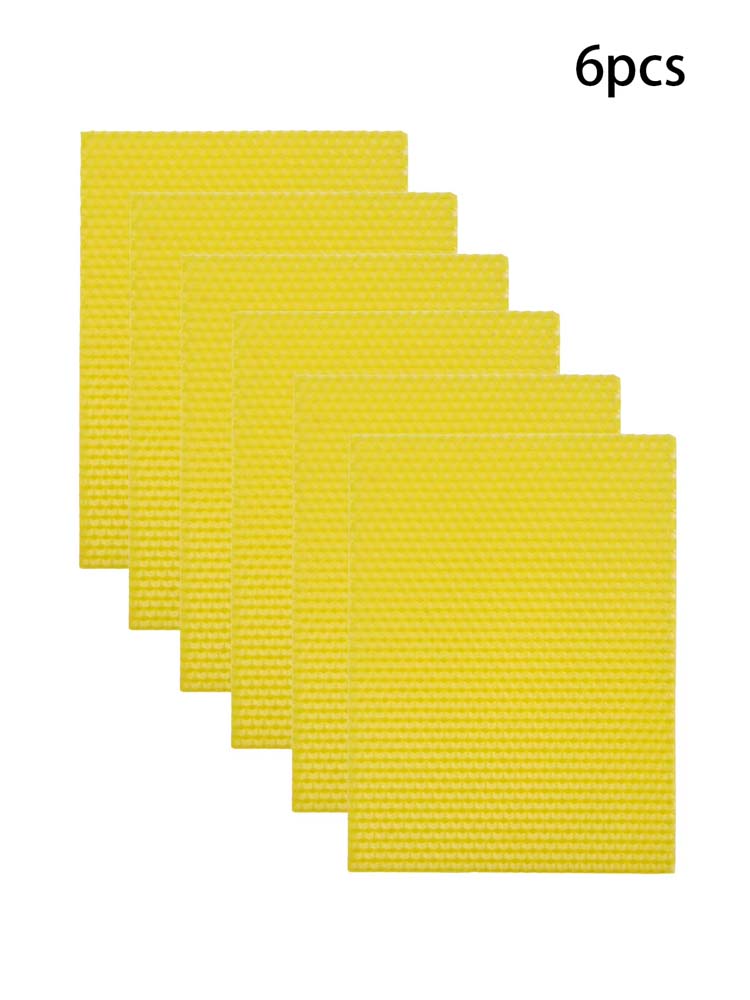 Kit 6 Fogli di Cera d'Api Colorati Rotoli per Candele Fai da Te Candele Artigianali Senza Fumo Fetta di Cera a Nido d'Ape Materiale per Attività Genitore-Figlio