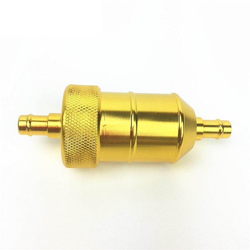 Universal CNC Aluminum Alloy Oil Filters Motorcycle Dirt Bike Beach Car Inline Oil Gas Fuel Filter
