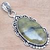 Pendant Newlite Jasper Gemstone Gift For Her Silver Jewelry 2.5"