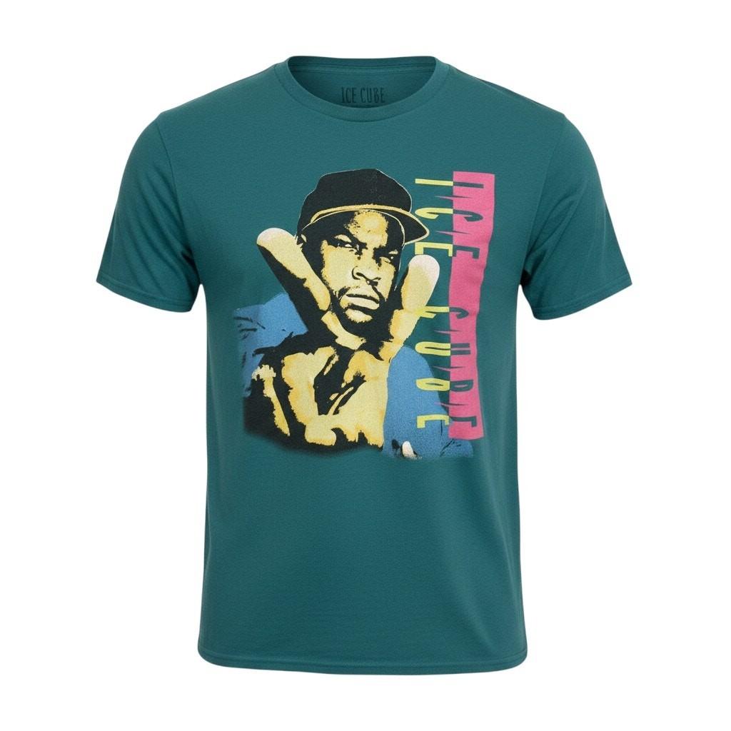 Ice Cube Rap T Shirt Mens Large Teal Graphic Hip Hop Music Streetwear Tee M