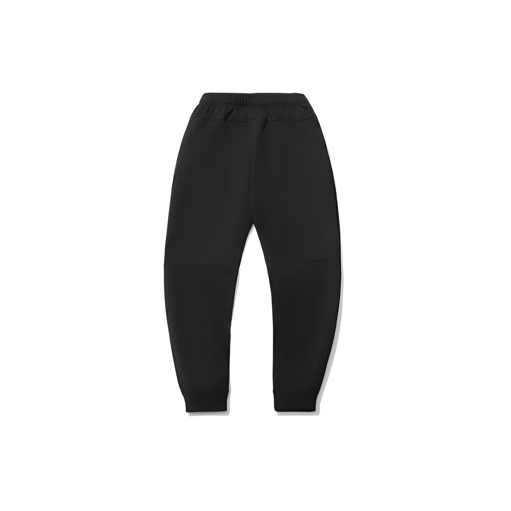 Li Ning Badfive Sports Basketball Series Solid Color Drawstring Cuffed Sweatpants Men Bottoms Black AKLR161-2