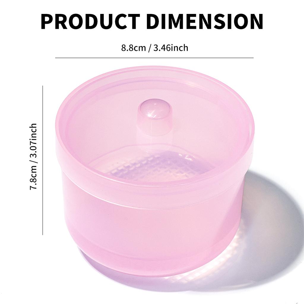 Nail Art Polishing Head Disinfection Box Double Filtration Cleaning Box Manicure Storage Box Nail Brush Cleaning Container