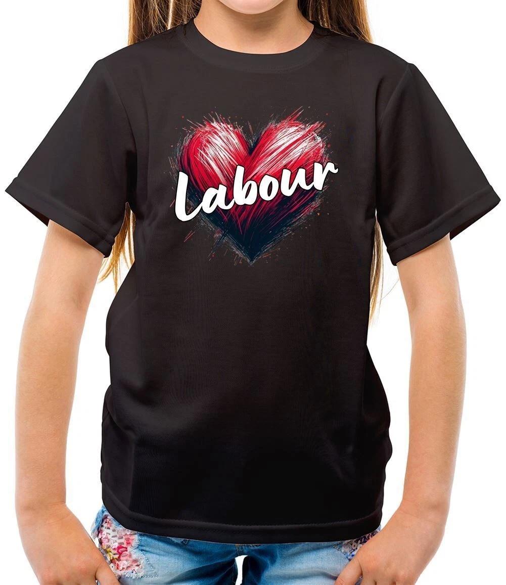 Love Labour Kids T-Shirt - Election Starmer Prime Minister PM Rayner 130
