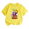 Kids Boys Girls 100% Cotton Crew Neck Short Sleeve T-Shirt, Funny Pixel Headless Horseman Pumpkin Print Casual Halloween Tees for Children Daily Wear